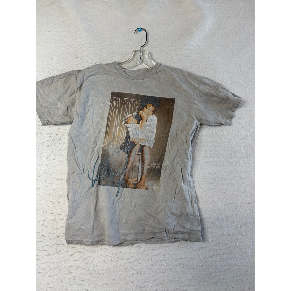 Whitney Houston Graphic T-Shirt Unisex‎ Small Gray I Will Always Love You Music